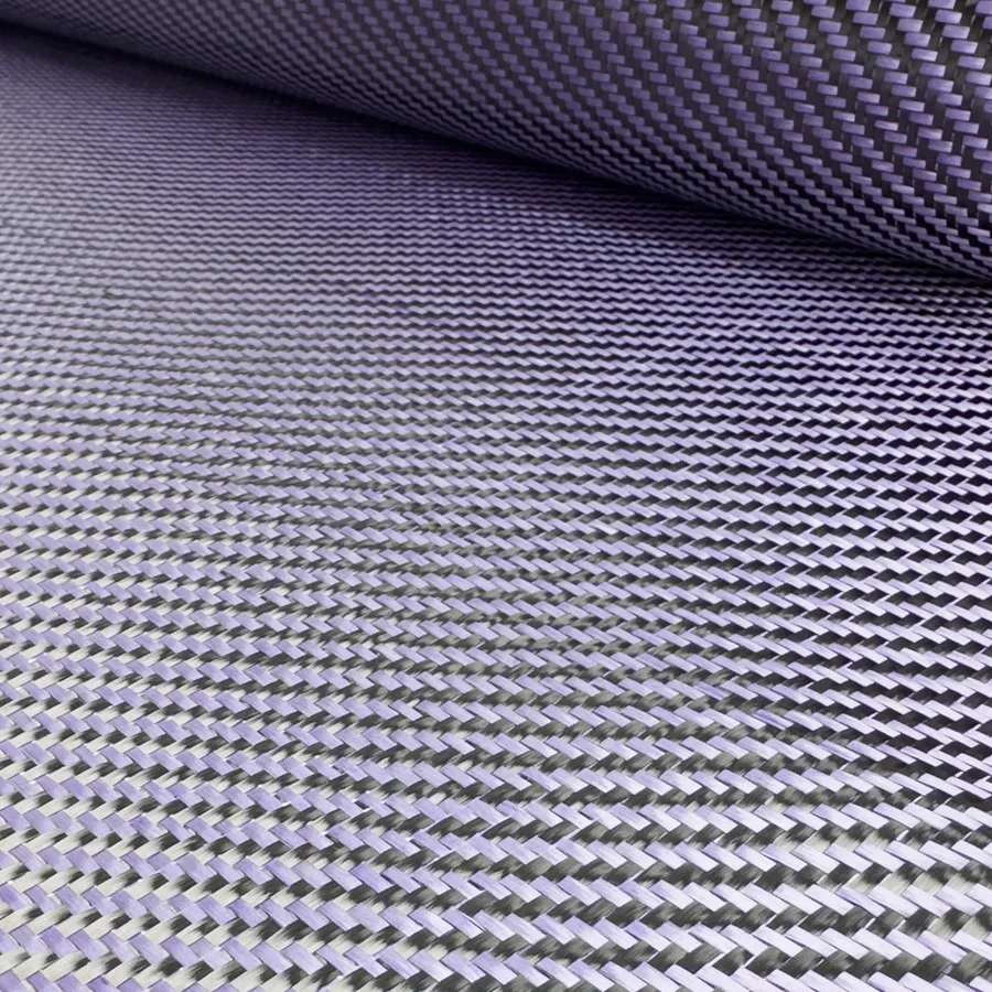 Factory custom high quality color carbon fiber cloth mixed jacquard 3K high strength fabric