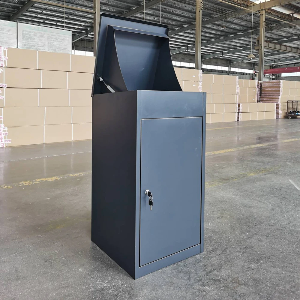 Factory Flip Cover Steel Parcel Drop Box Assembled Household Parcel Express Storage Boxes Metal Post Newspaper Letter Box