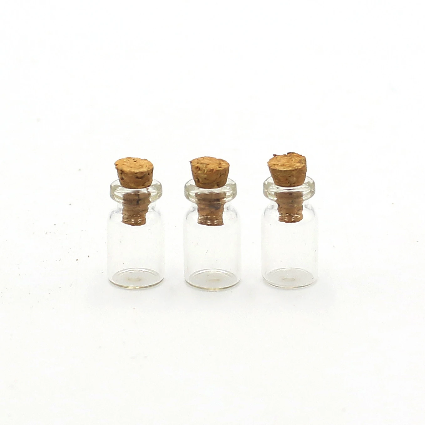 Clear Mini Glass Jars Wishing Bottles with Cork Stoppers 25ml DIY Sand Art Small Decorative Glass Bottles