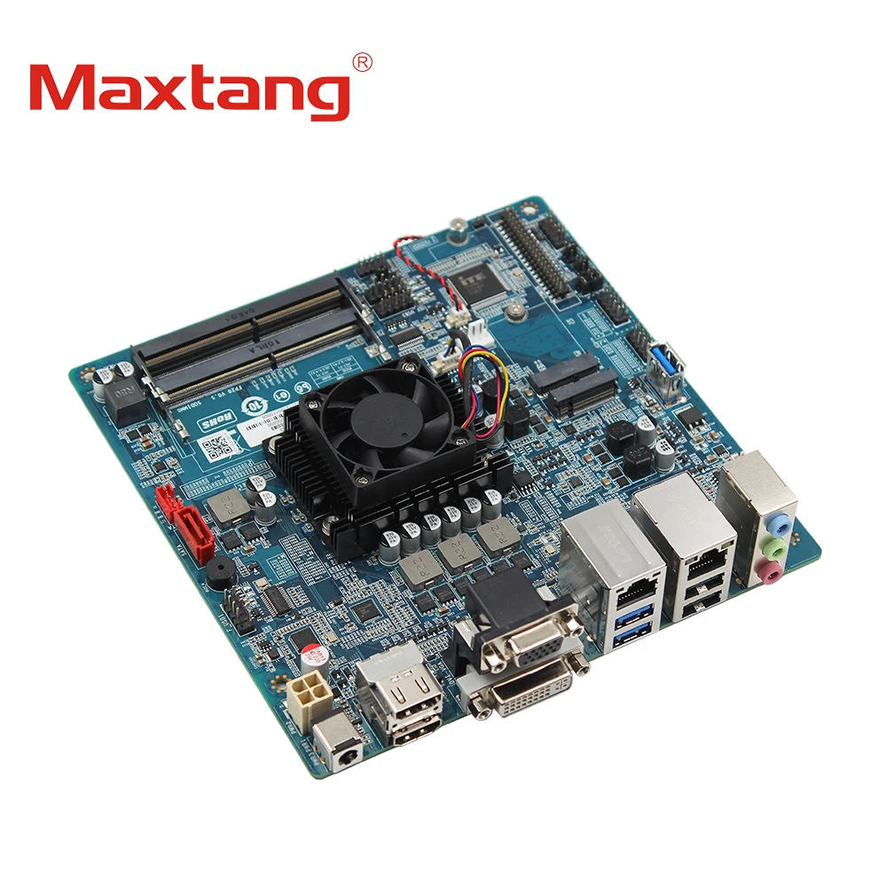 Maxtang Amd Quad Core Processor V1605B  based Mini ITX 2HDMI2.0 1DVI-D 1VGA DDR4 32GB four 4K displays single board