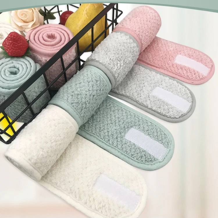 Women Girls Face Wash Shower Adjustable Hair Band Make Up Spa Hairbands Cosmetic Towel Headband Wholesale Custom