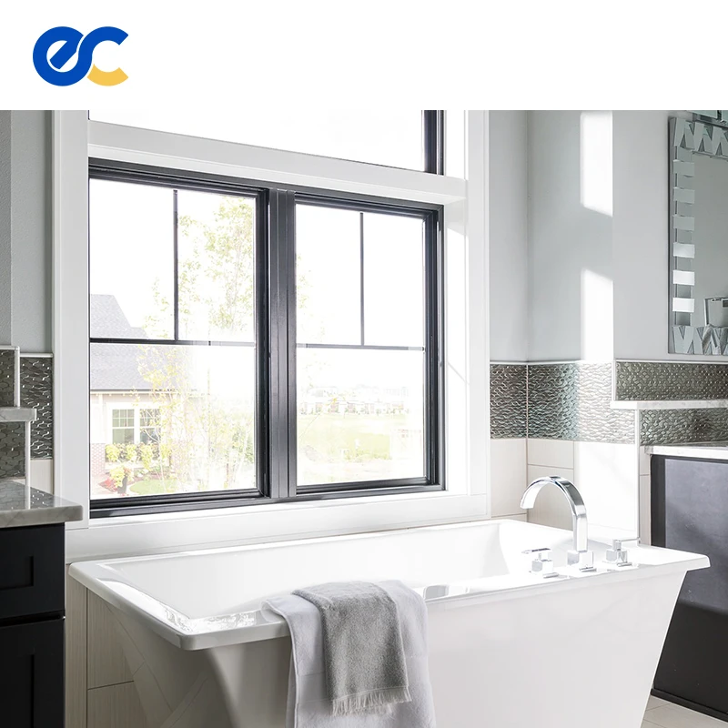 Exterior Impact Resistant Soundproof Glaze Vertical Sliding Windows Balcony Tempered Glass Sliding Window