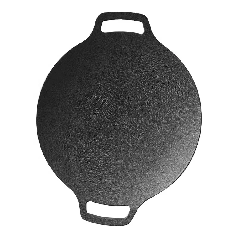 Multipurpose Korean Style Die-cast Aluminum Raffinate Outdoor Food BBQ Round Non Stick Griddle Grill Pan
