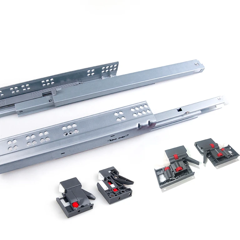 Concise 2 Fold Light Concealed Slide Soft Closing Drawer Slide