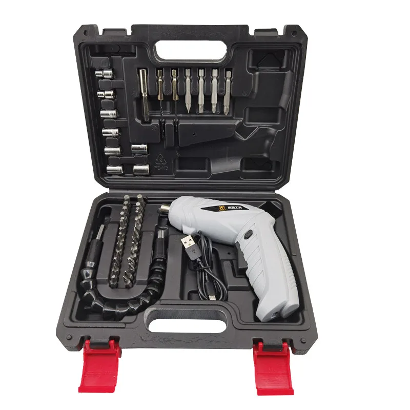 3.6V Li-ion USB  Charging Power Cordless Screw drivers Drill Bits Set Home Multifunctional Mini Electric Screwdriver Tool kit