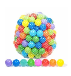 Pit Balls White Red Pink Yellow Blue Green Multi-coloured Plastic Pit Play Ball