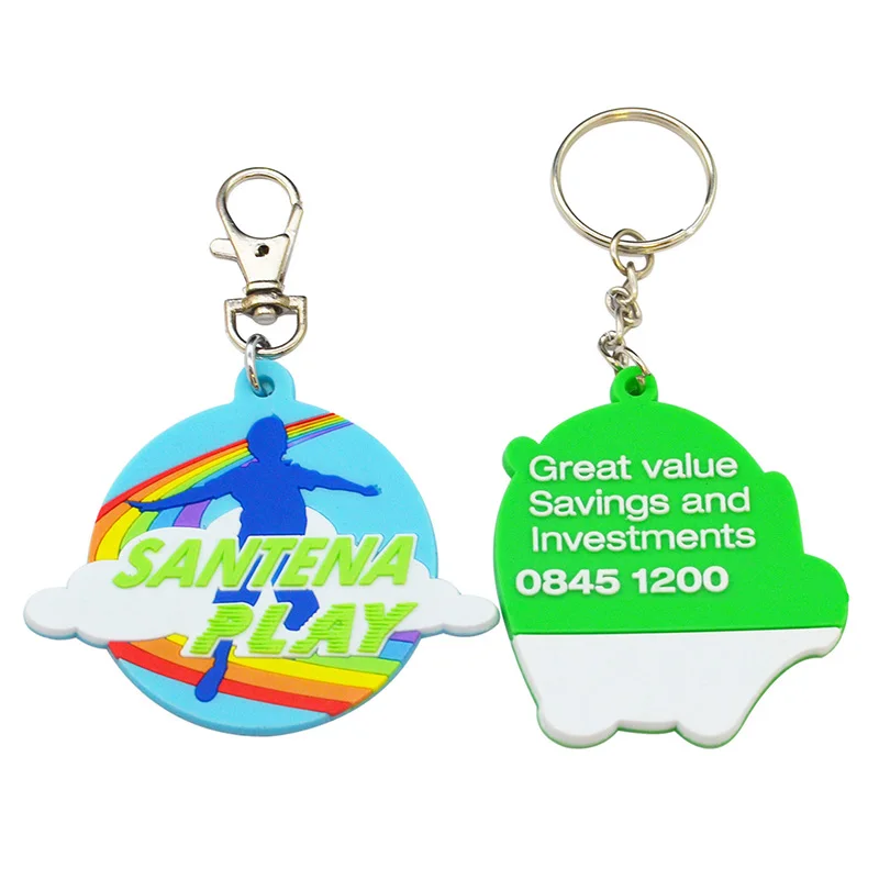 Custom Company Logo Metal Die Cast Metal resin Keychain Maker plastic key chains