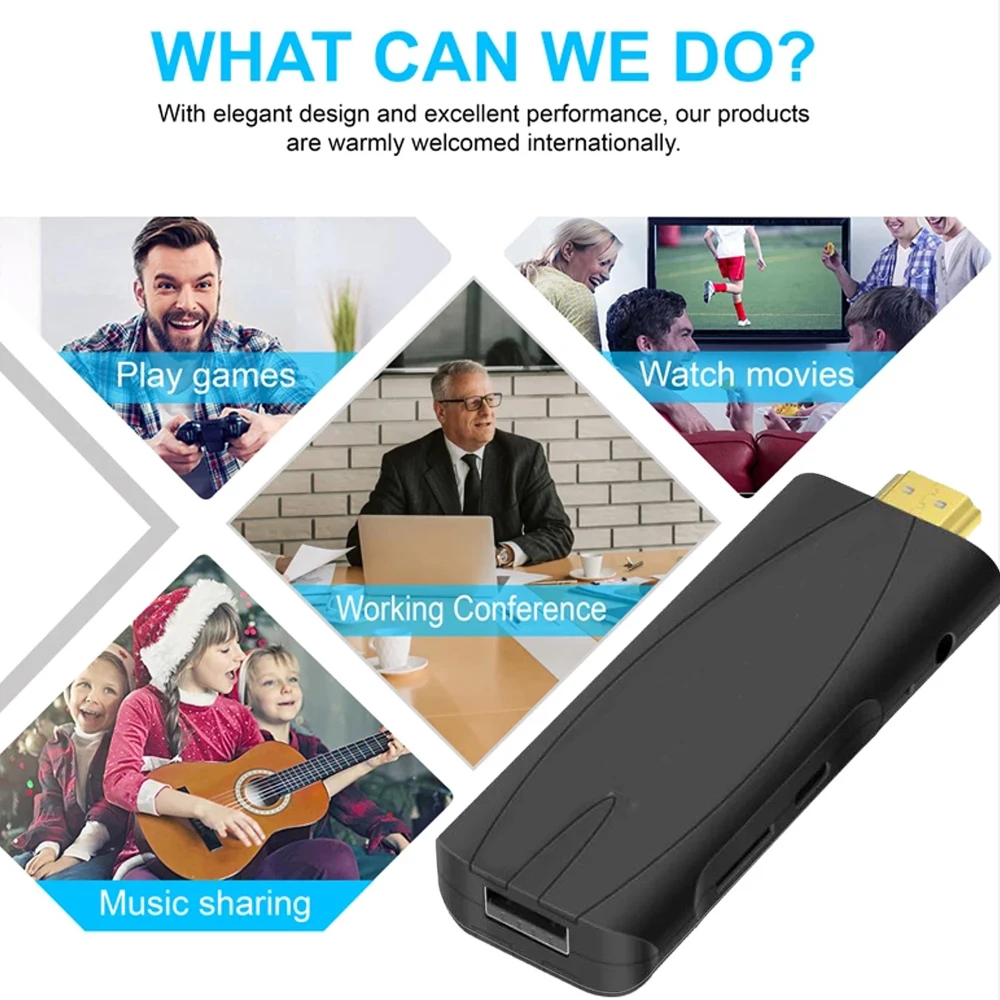 Смарт-ТВ-палка 2024 ATV Stick Fire Tv BT5.0 с голосовым управлением и пультом дистанционного управления Google Assistant USB 4k Dual Wifi 2GB 8GB приставка