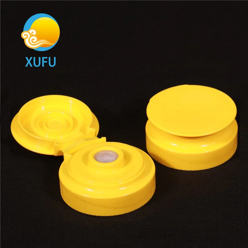 Custom 38mm Screw Honey Sauce Squeezable Plastic Bottle Disc Flip Silicone Valve Cap Lid Screw Plastic Seal Cap