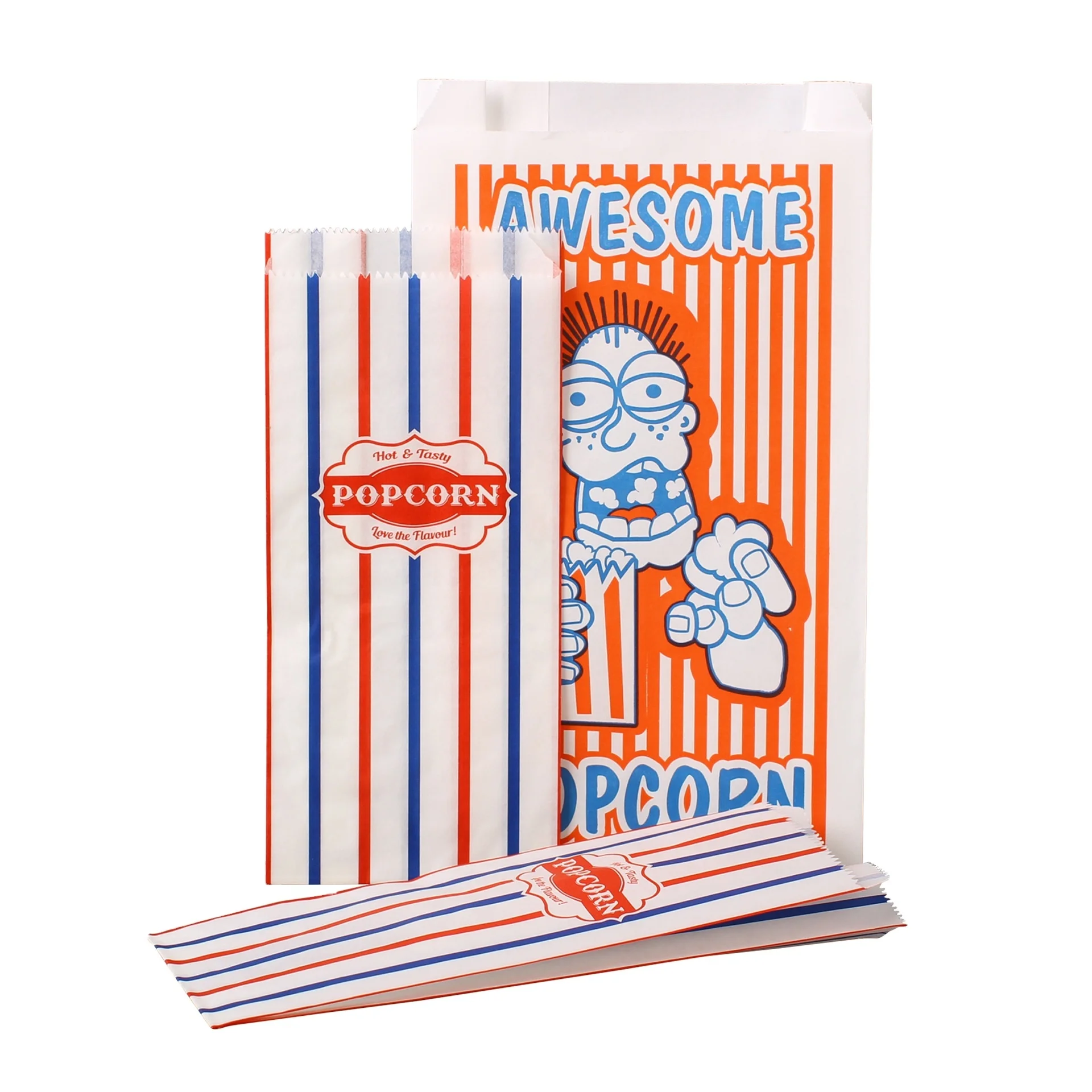 
 Одноразовый пакет для попкорна, бумажный пакет, жареный картофель фри, жареная курица с острым дном, бумажный пакет с высоким и низким ртом  