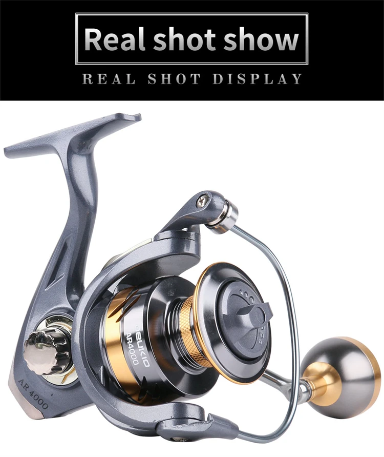 RUNTOO Saltwater High Speed Baitcasting Trolling Fish Wheel Metal Spool Aluminum Body Metal Grip Pill Spinning Fishing Reels