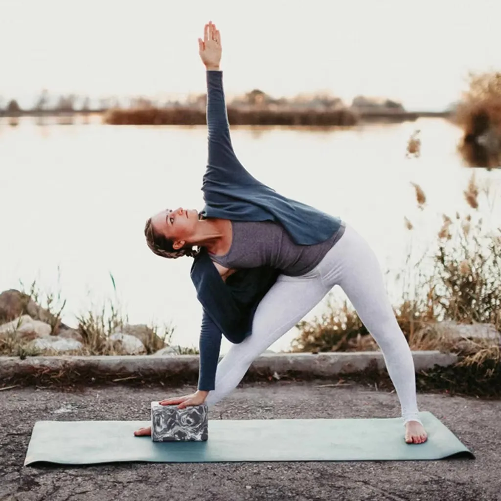 Premium Quality Light Grey Green White Anti-Slip EVA Yoga Block Small Shapes Recycling Foam Brick