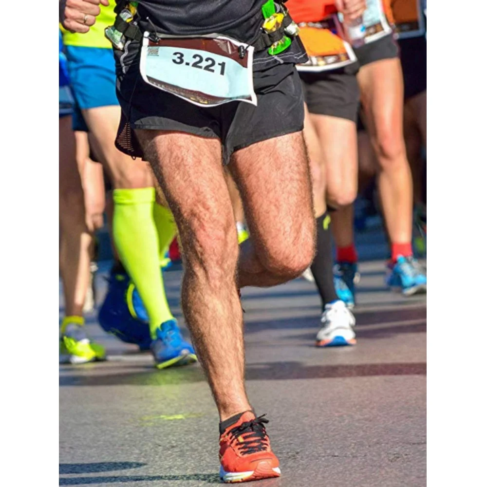 Removable Race Bib Number Fixing Clips Buckles for Marathon Triathlon Running Waist Belt Belly Band Outdoor Sports