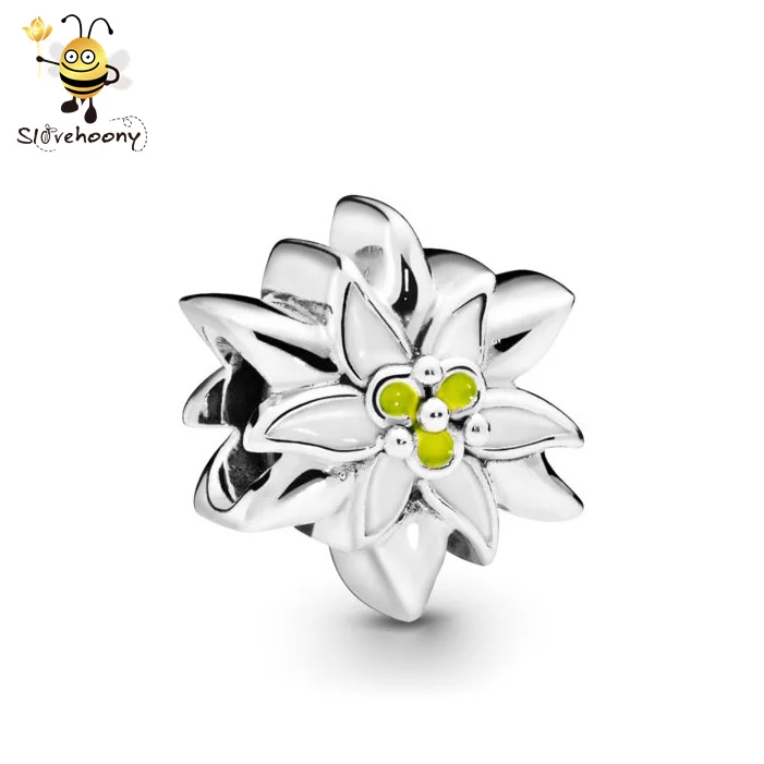 Посеребренные милые классические романтические очаровательные бусины Edelweiss подходят для женщин ювелирные аксессуары