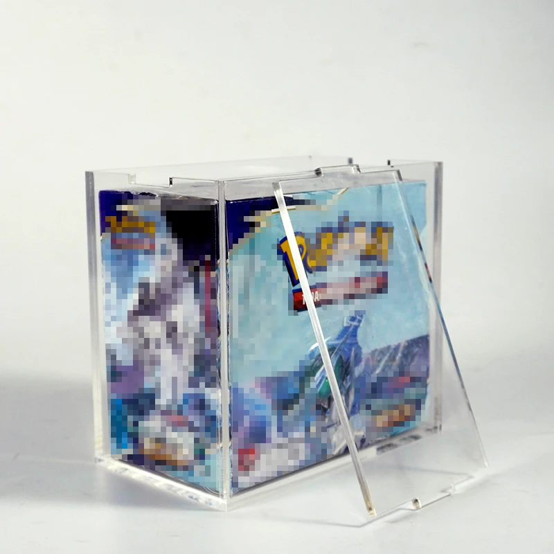 Wholesale Pokemoned Booster Box Acrylic Display case with Magnetic Lid