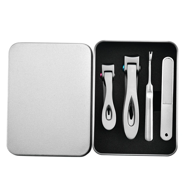 Горячая Распродажа, 4 шт., Большие кусачки для ногтей, набор профессиональных кусачек для ногтей, нержавеющая сталь с пилочкой для ногтей