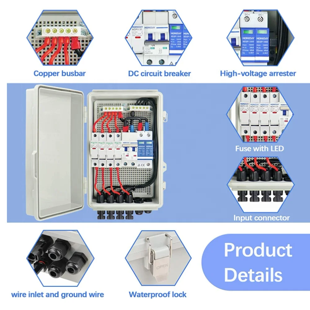 [Free Sample]6 Strings Combination Key Lock Box Pv Solar Combiner Box Ip 65