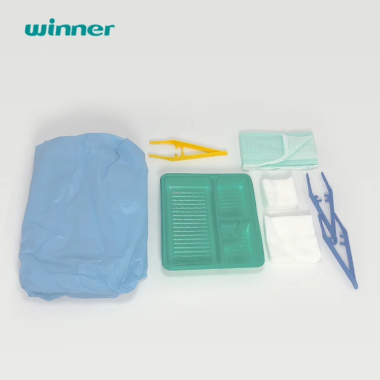 
basic with tweezers Blister surgical disposable dressing pack set 