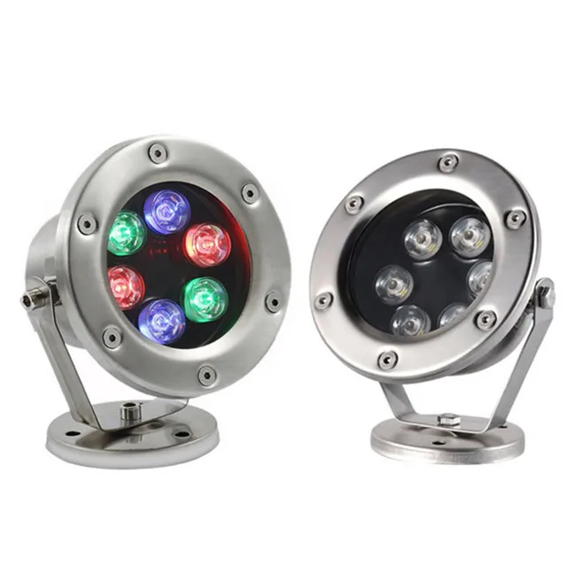  SS316 SS304 подводные светильники из нержавеющей стали для фонтанов IP68 RGB кольцо светодиодные лампы