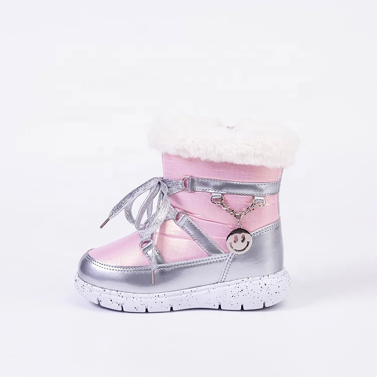
2020 best sell pink nice look full size range kids children winter snow boots for girl 