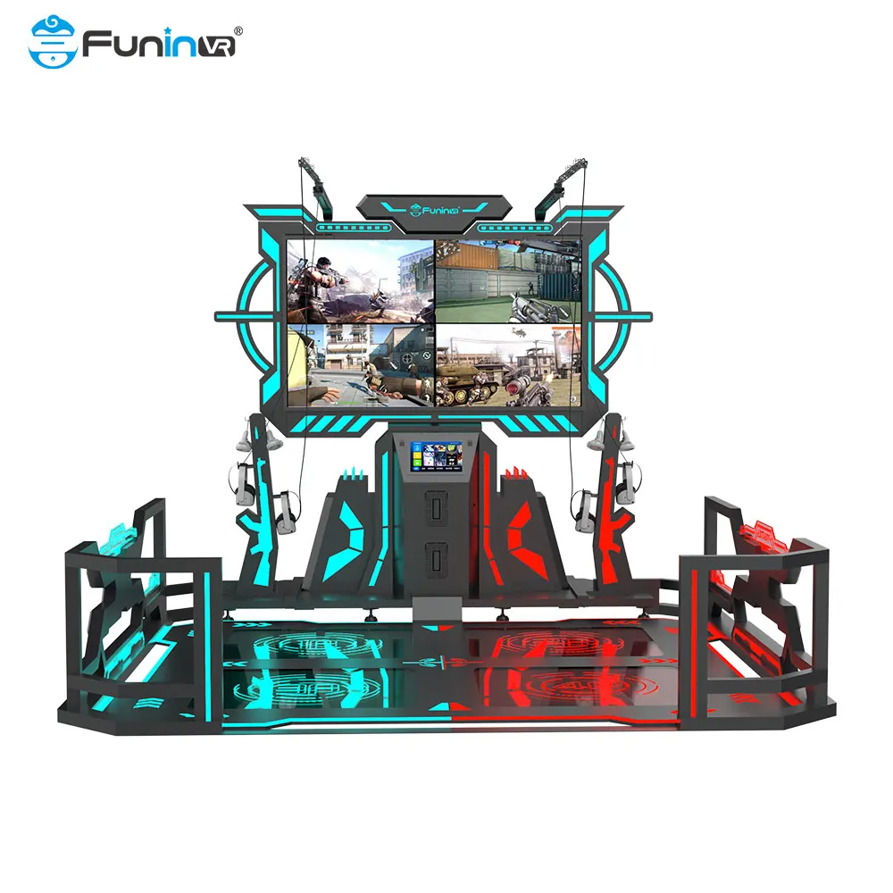 FuninVr Gun Shooting Simulator Fps Virtual Reality Battle 4 Players Gaming Arenas Simulator Shooting VR Games Equipment