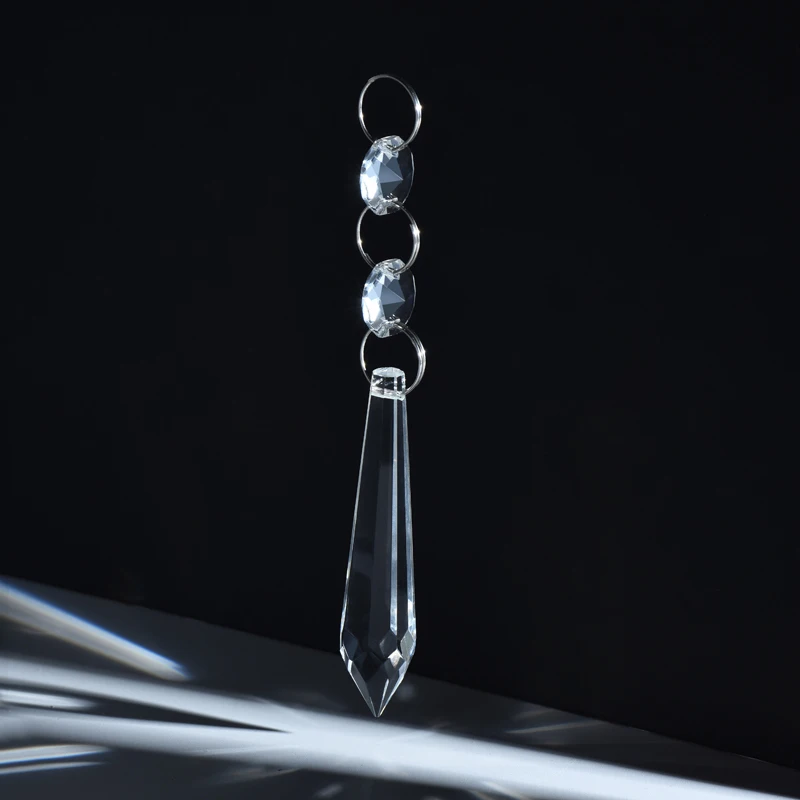 Best quality crystal glass icicle prism hanging crystals replacement pendants beads
