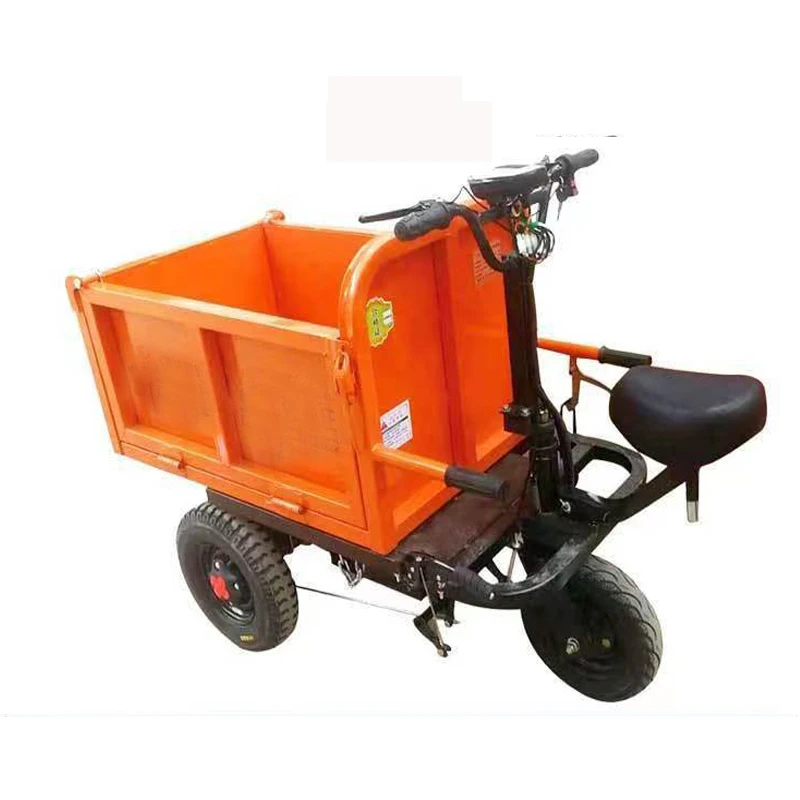 Small dump truck hand ash truck battery-powered electric transfer truck at construction site