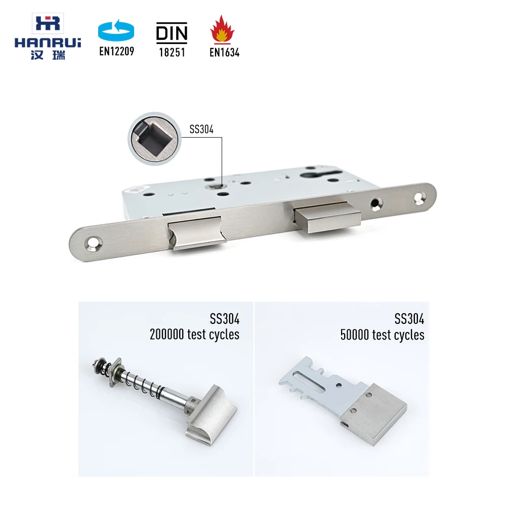 EN12209 Fire Resistance SS304 CLASSROOM MORTISE LOCK with high quality safety latch