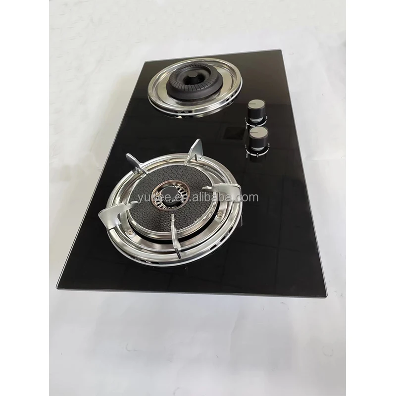 New Arrivals Infrared burner Low Consumption Double Burner Tempered Glass Gas Stove Built-in Gas Cooker