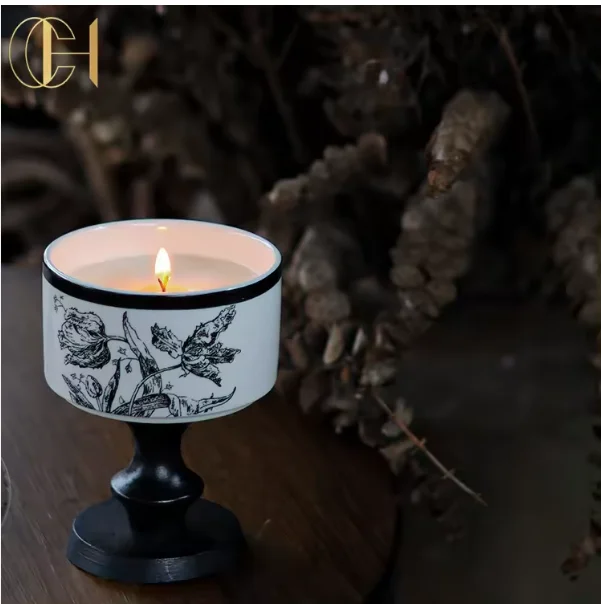 C&H Wholesale Home Decoration Custom Soy Wax French Romantic Aromatherapy  Scented Candle