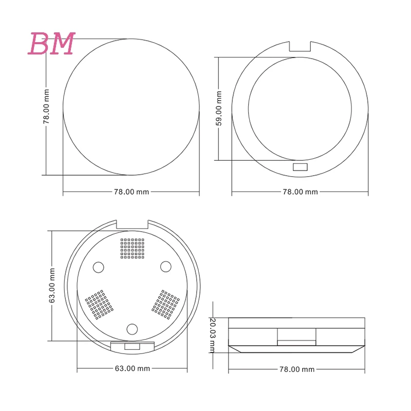 Low MOQ 59mm OEM blusher silver color container compact powder case