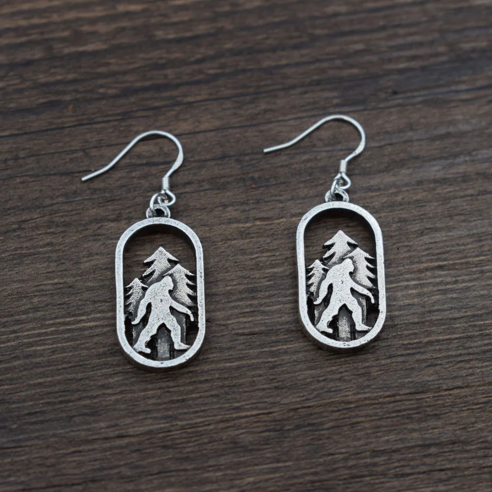  Sasquatch bigfoot earring friend Birthday gift Nature
