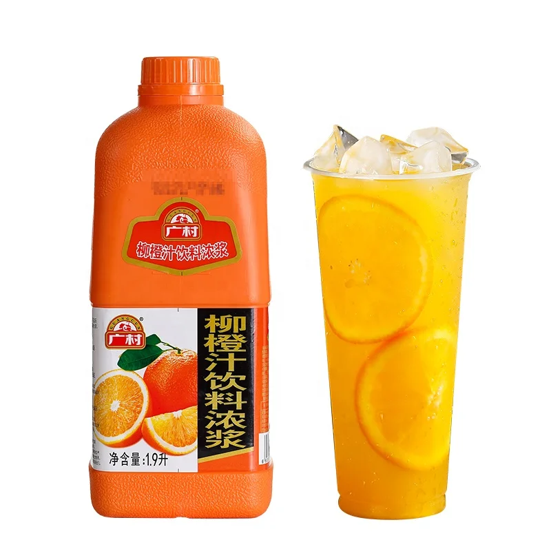 1.9L Guangcun Wholesale Orange Juice Concentrated Fruit Juice for Bubble Tea