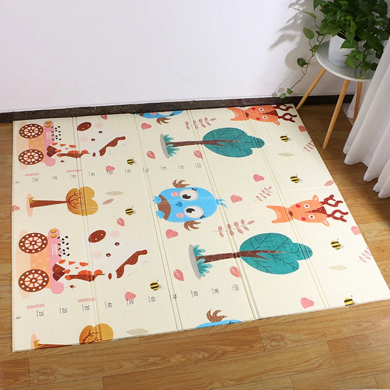 200x180x1.5cm Foldable XPE Foam Baby Play Mat Kid Playmat Crawling Children Play Mat Game Pad Educational Mat