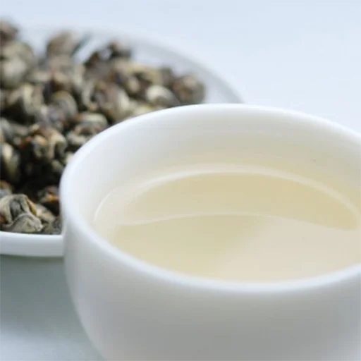 
Organic Jasmine Green Tea loose leaves Dragon Pearl and Fair Trade EU Standard 