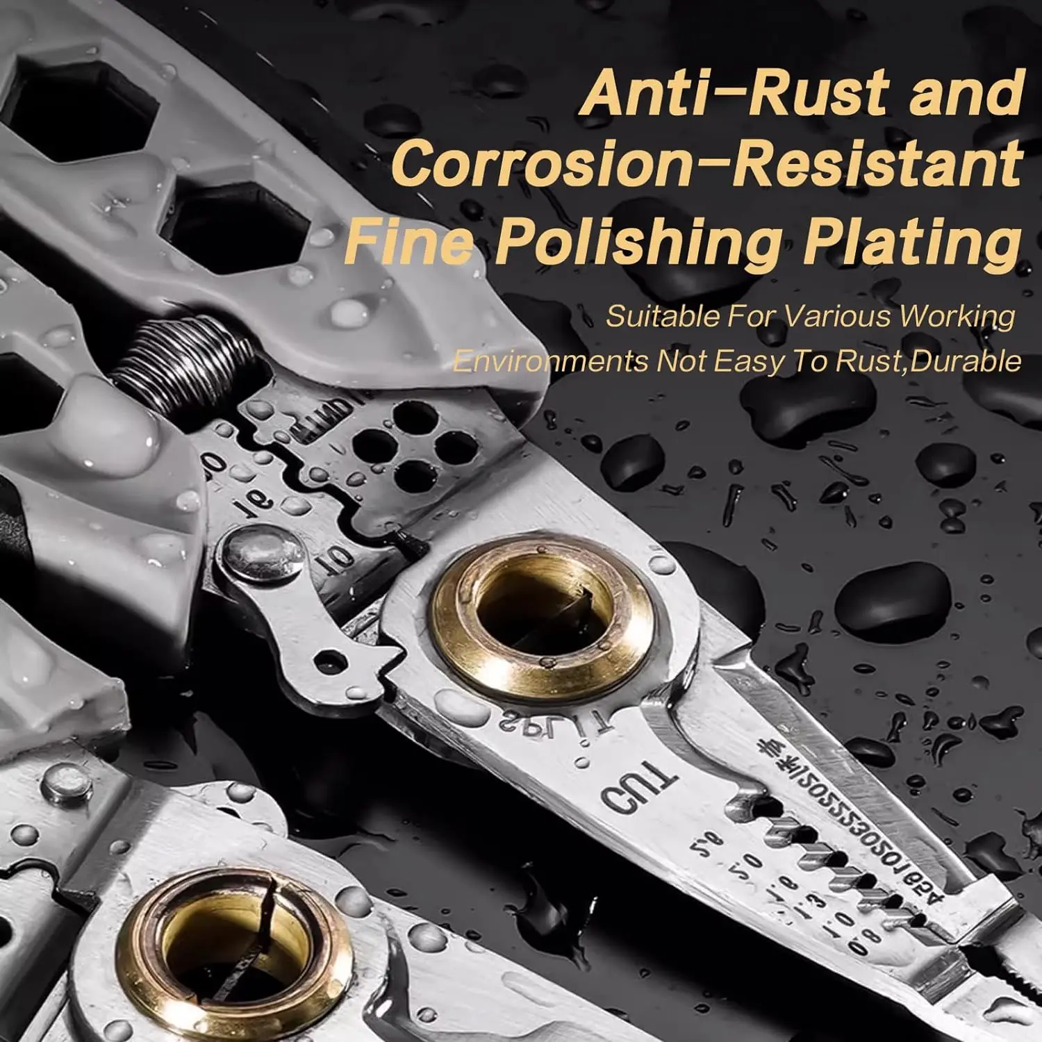 7-Inch Multipurpose Wire Stripper Electrical Wire Stripping Tool Cutters Electrical 4 in 1 Wire Strippers Crimping Tool