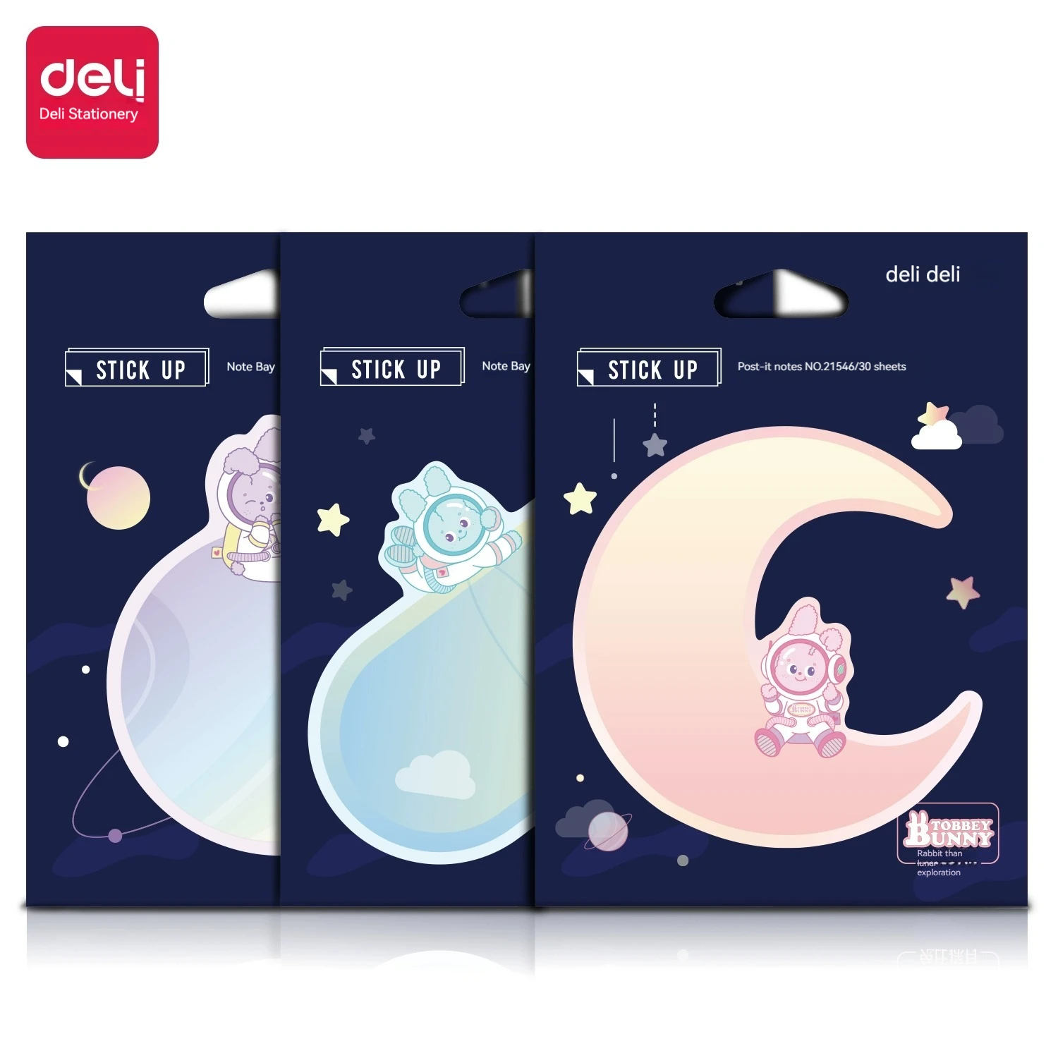 Deli 21546 High Quality Memo Pads Note Sticker Packaging Labels 30 cartoon color special-shaped prints Portable notebook notepad
