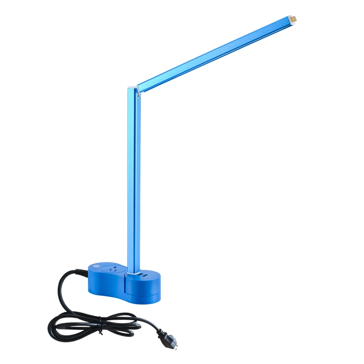 EA-200-S Smart Lamp with wifi & USB Ports and Power Outlet Rotatable 170 Degree Smart LED Light for UK (Blue)