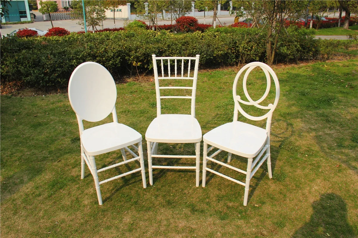 Wholesale Hot Sell  Resin Restaurant Hotel Wedding Event White Resin Tiffany Chivari Chiavari Dining Chairs For Party