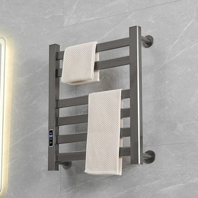 Aluminium Bathroom Towel Clothes Rack Thermostatic Smart Towel Radiator Smart Touch Screen
