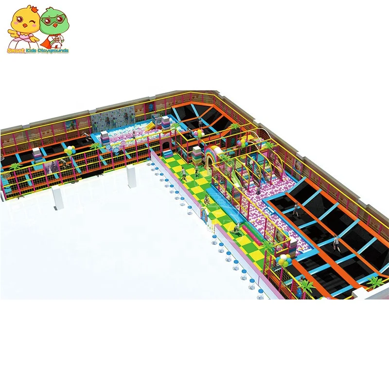 
Design indoor trampoline park equipment ninja gymnastic trampoline for adults 