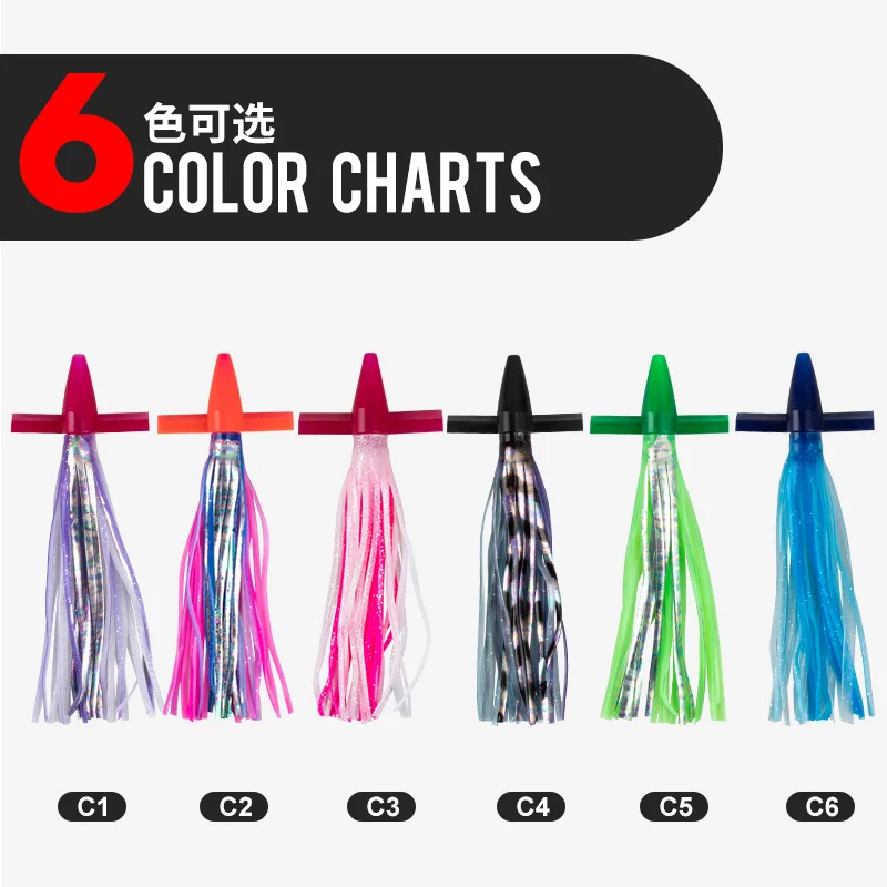 TEASER 7inch 9inch Trolling Lure Big Game Drag  Head Octopus Squid Skirt Bait Sea Water Fishing Bait Tuna Trolling Seawater