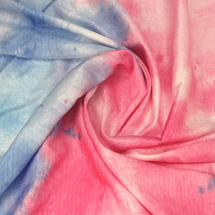 Jiulong Newest pattern low MOQ  cheap digital printed 75*75 shiny stretch herringbone satin fabric for lady pajamas blouse top