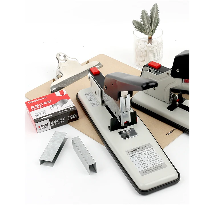 UMI Stationery 2 to 200 pages High Quality Metal Heavy Duty manual industrial Stapler