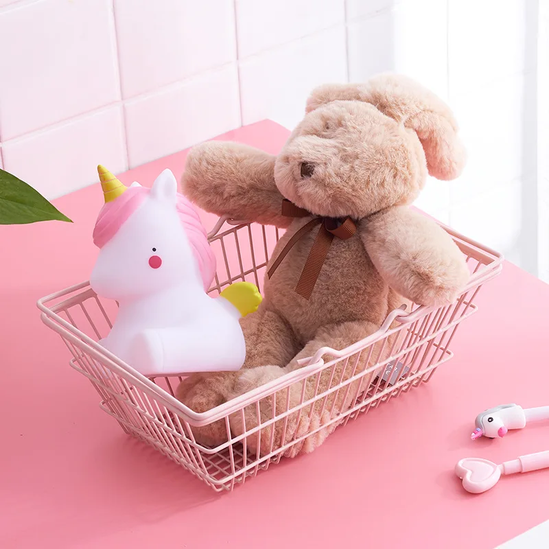 Mini Supermarket Shopping Hand Basket Pink Shopping Basket