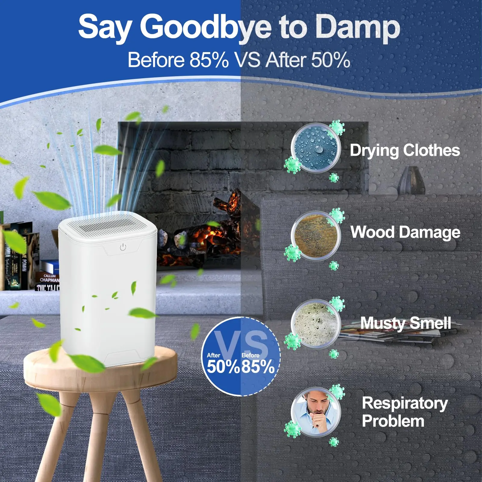 750ml Peltier Cabinet Air Dyer USB Mini Dehumidifier for Home Small Room to Take Unwanted Moisture Refrigerative Dehumidifier 13