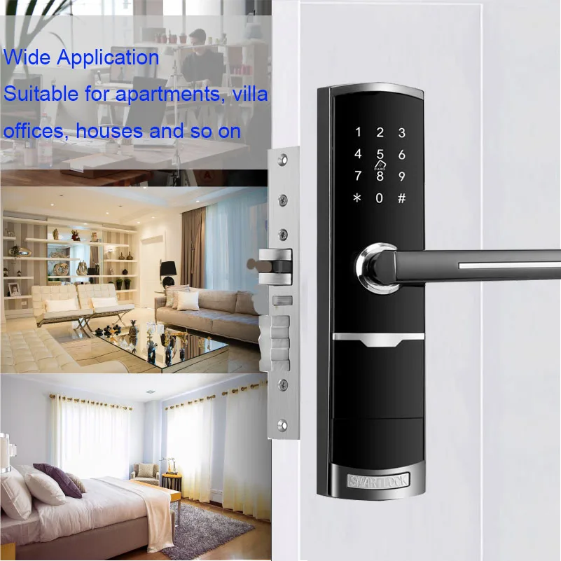 EXW Price Password Digital TT Lock APP Smart Front Door Lock with Emergency Key