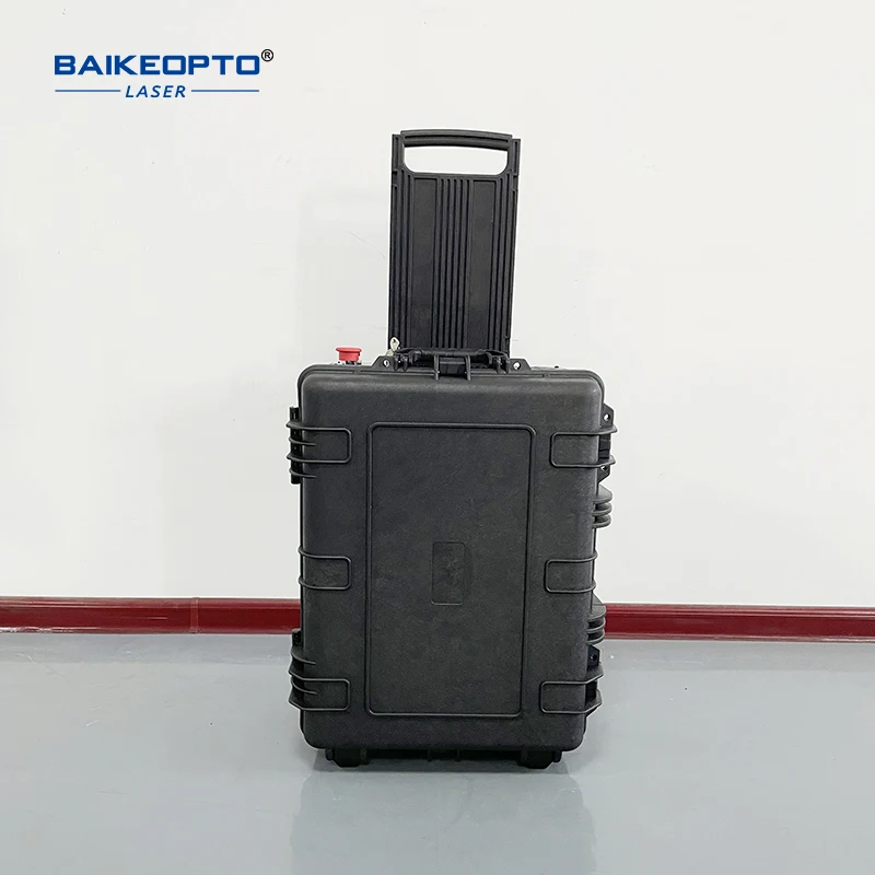 Mobile Trolley Case Rust Removal Surface 100W Laser Cleaning Machine for Metal/Oxide/Painting Lazer Derusting