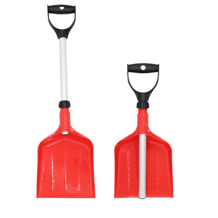 The new listing portable snow shovel Rugged and comfortable non-slip grip Retractable outdoor road shovel