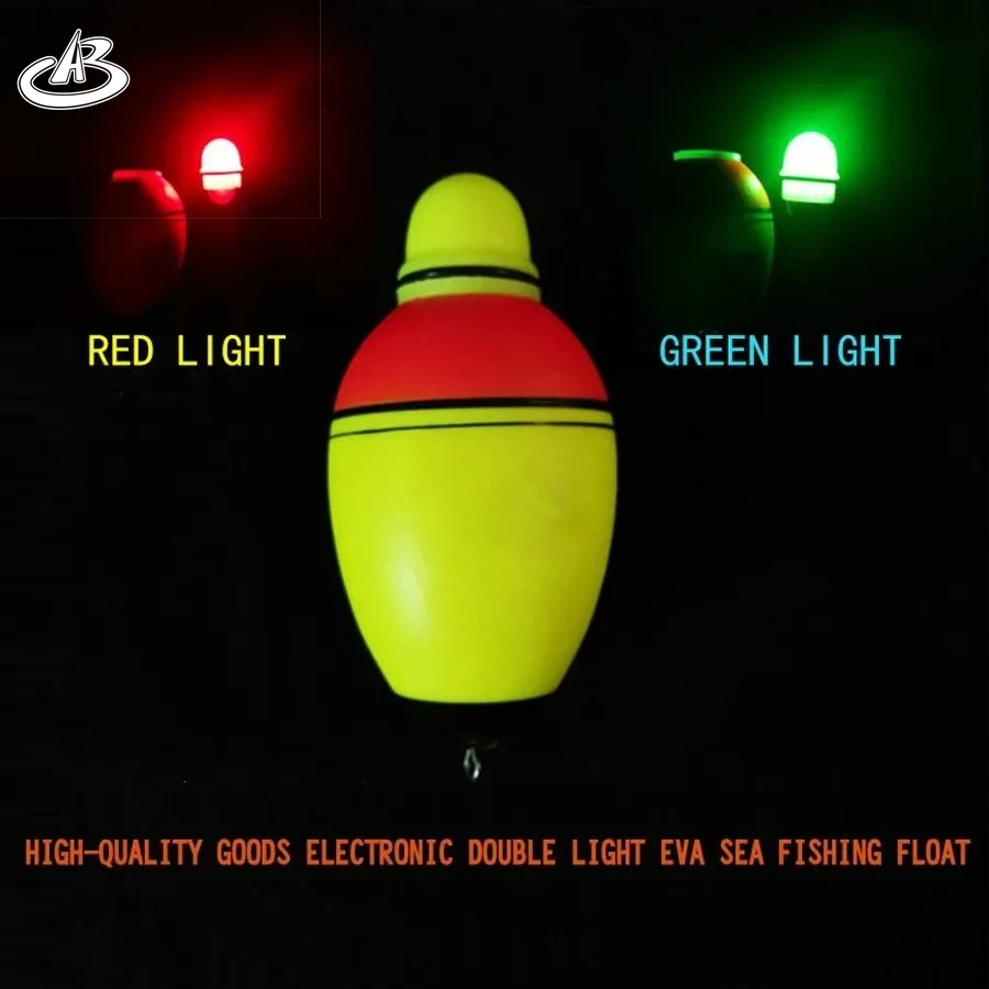 Luminous Buoyancy 10g-100g Green Light Night Electronic Light Floating Long Rock EVA Foam Bobber Tackle Fishing Float